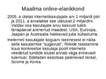 Uus-teadmistepõhine majandus #22