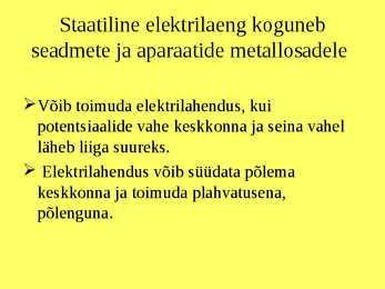 Staatiline elekter #2