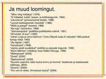 Hando Runneli elulugu ja looming #14