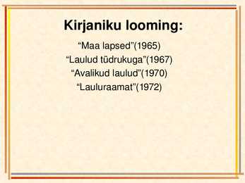Hando Runneli elulugu ja looming #9