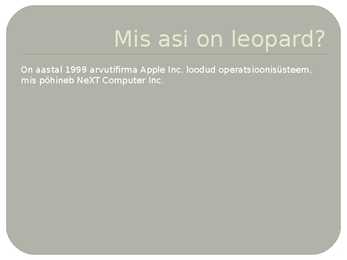 Mac os leopard #2