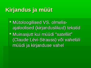 Lühiülevaade žanritest #2
