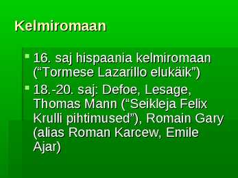 Lühiülevaade žanritest #13