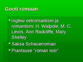 Lühiülevaade žanritest #14