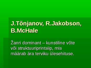 Lühiülevaade žanritest #4