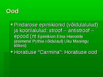 Lühiülevaade žanritest #5