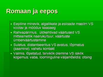 Lühiülevaade žanritest #10