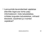 Ladude planeerimine #22