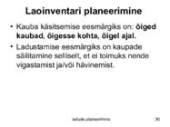 Ladude planeerimine #30