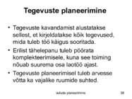 Ladude planeerimine #38