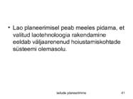 Ladude planeerimine #41