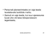 Ladude planeerimine #44