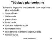 Ladude planeerimine #48