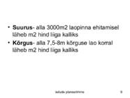 Ladude planeerimine #9