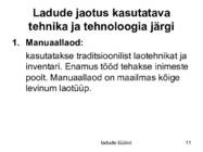 Ladude tüübid #11