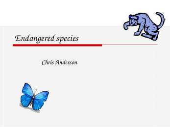 Endangered species
