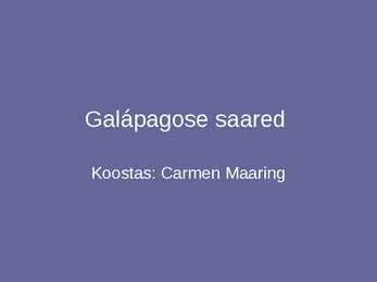 Galapagose saared