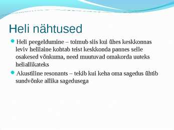 Helilained ja selle omadused #11