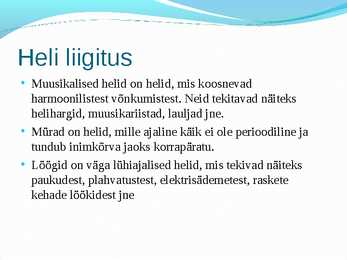 Helilained ja selle omadused #12