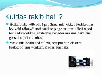 Helilained ja selle omadused #3