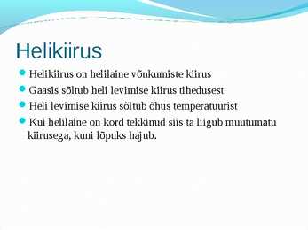 Helilained ja selle omadused #7