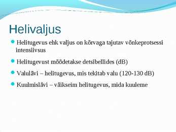 Helilained ja selle omadused #8