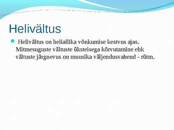 Helilained ja selle omadused #10