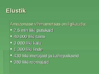 Amazonase vihmametsad-powerpoint #3