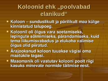 Isikute staatus ning õiguslik seisund ja juriidilised isikud #10