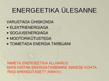 Energiamajandus #2