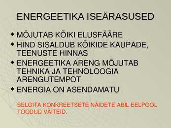 Energiamajandus #3