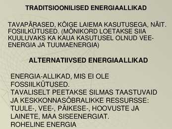 Energiamajandus #9