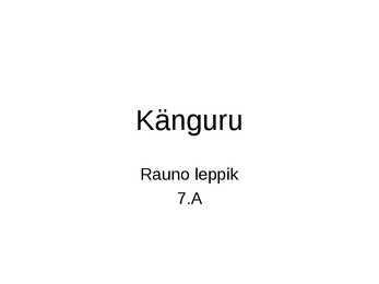 Känguru