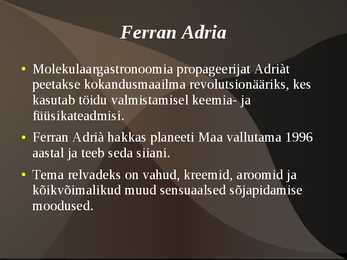 Kuulsad kokad välismaalt ja Eestist #13
