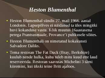 Kuulsad kokad välismaalt ja Eestist #15