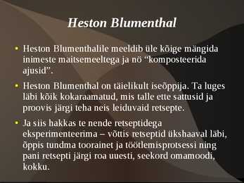 Kuulsad kokad välismaalt ja Eestist #16