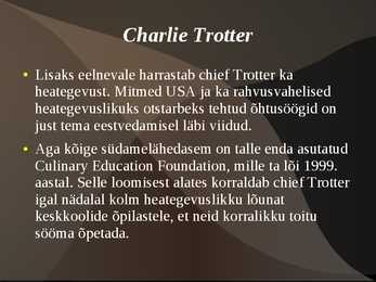 Kuulsad kokad välismaalt ja Eestist #20