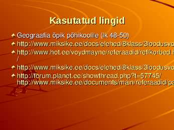 Kõrbete tüübid #2