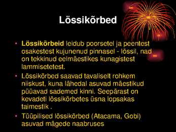 Kõrbete tüübid #9