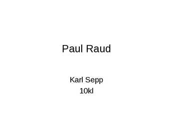 Paul Paud Powerpoint esitlus