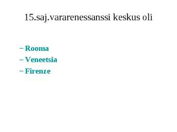 Kuldvillak renessansi kohta #3