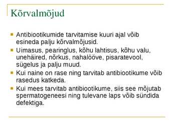 Antibiootikumide mõju inimorganismile #5