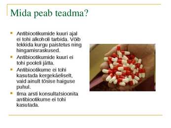 Antibiootikumide mõju inimorganismile #10