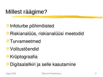 Andmeturve üldosa #2