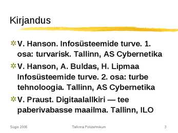 Andmeturve üldosa #3