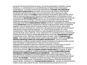 Bioloogiline mitmekesisus-Mõisted #7
