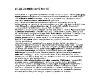 Bioloogiline mitmekesisus-Mõisted