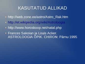 Astroloogia - Sodiaagimärgid #19