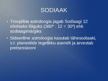 Astroloogia - Sodiaagimärgid #6
