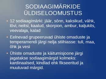 Astroloogia - Sodiaagimärgid #7